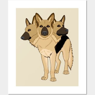 German Shepherd Cerberus Posters and Art